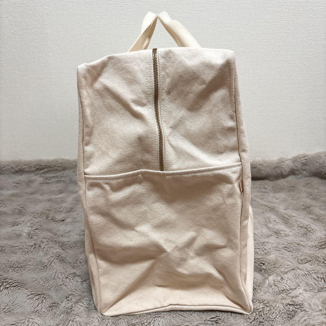 【美品】jjjjound キャンバス ボストンバッグ トラベル 白 超大容量