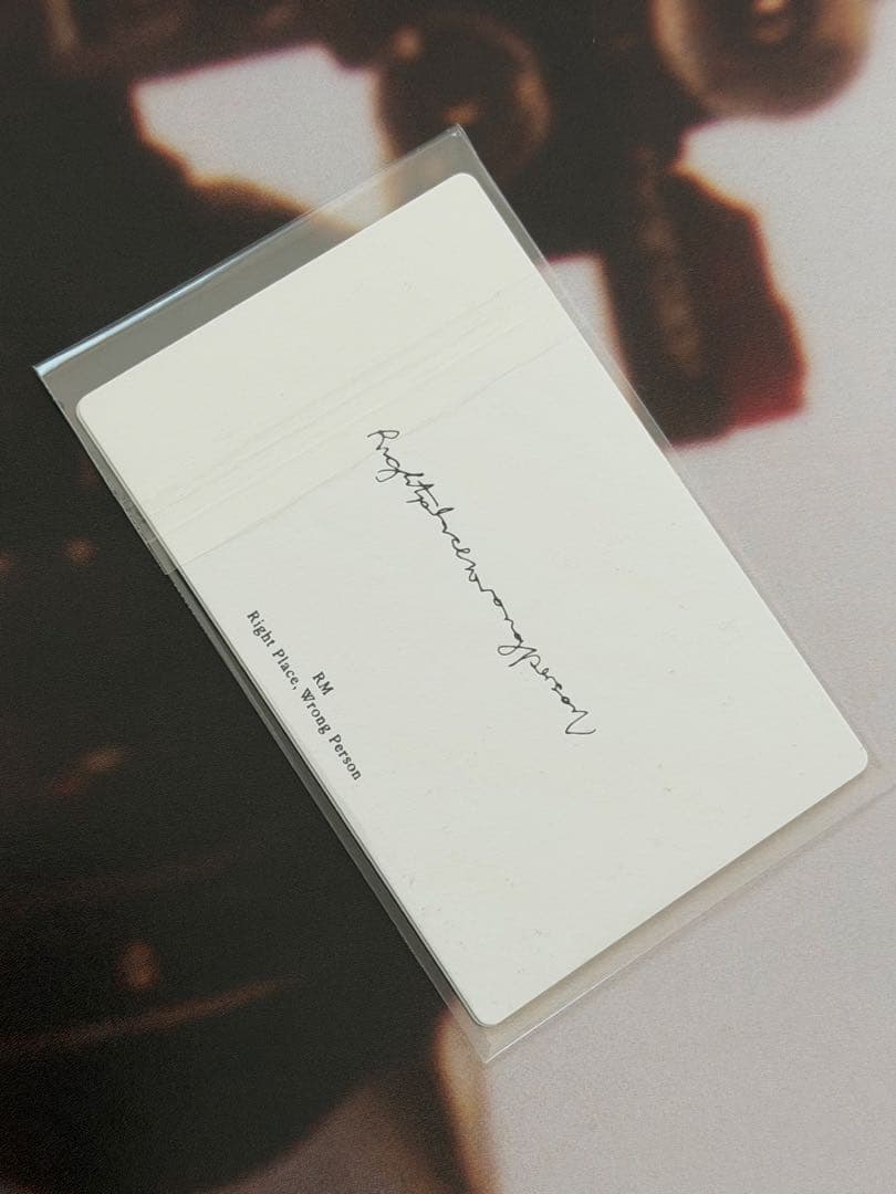 未使用レコード RM BTS Right Place, Wrong Person