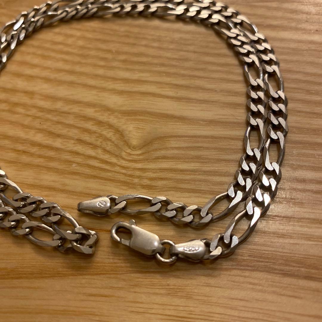 アバランチ　シルバー925 フィガロネックレス 4.5mm 50センチ