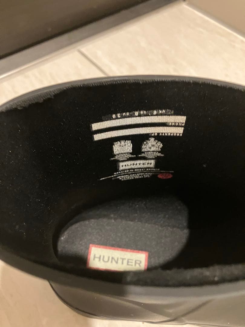 HUNTER ブラックショートブーツ