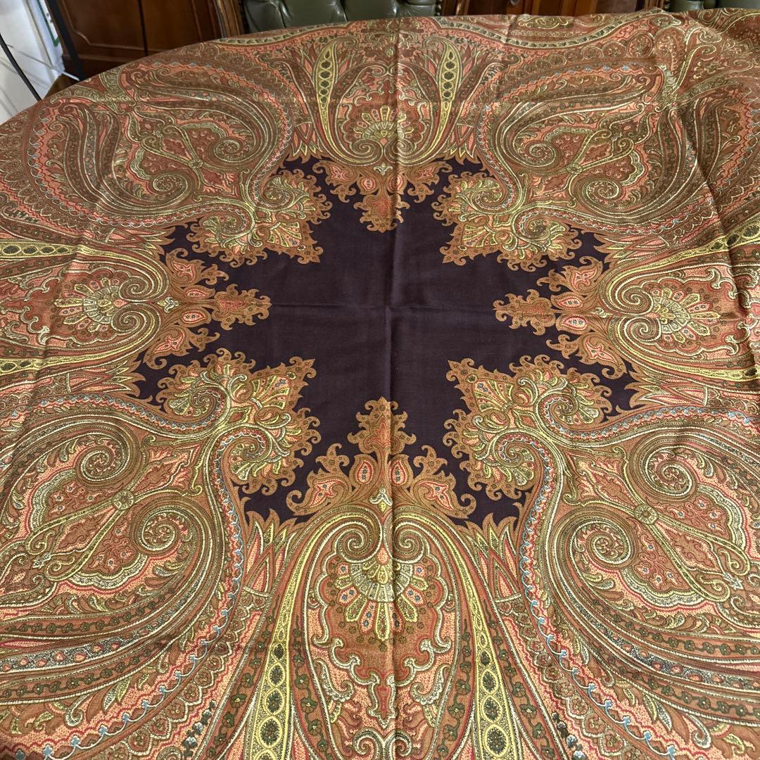 ETRO ペイズリー柄　ウールシルクストール