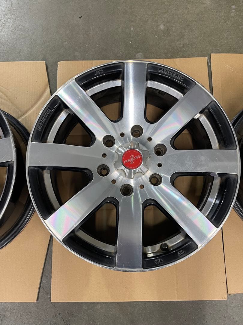 FABLOUS 17インチ アルミホイール 6.5J ハイエース装着2本セット①