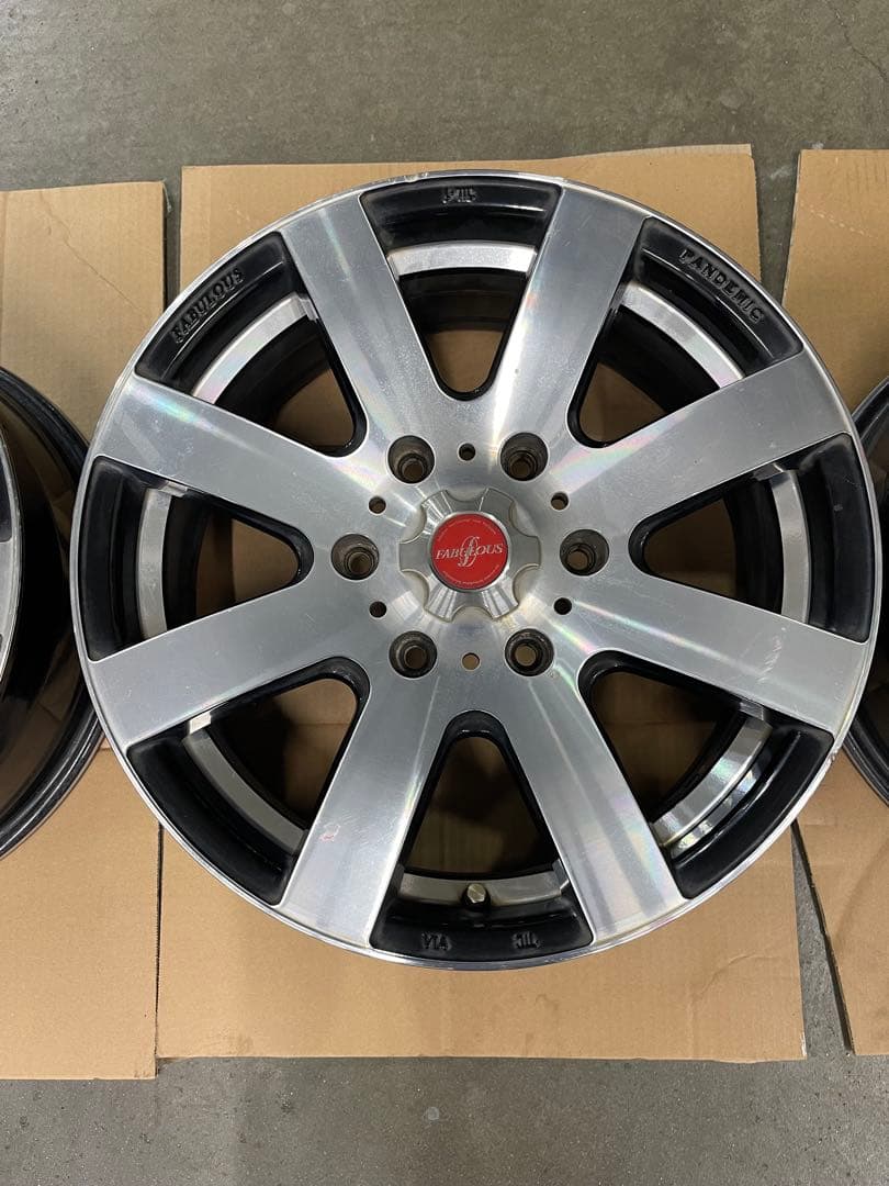FABLOUS 17インチ アルミホイール 6.5J ハイエース装着2本セット①
