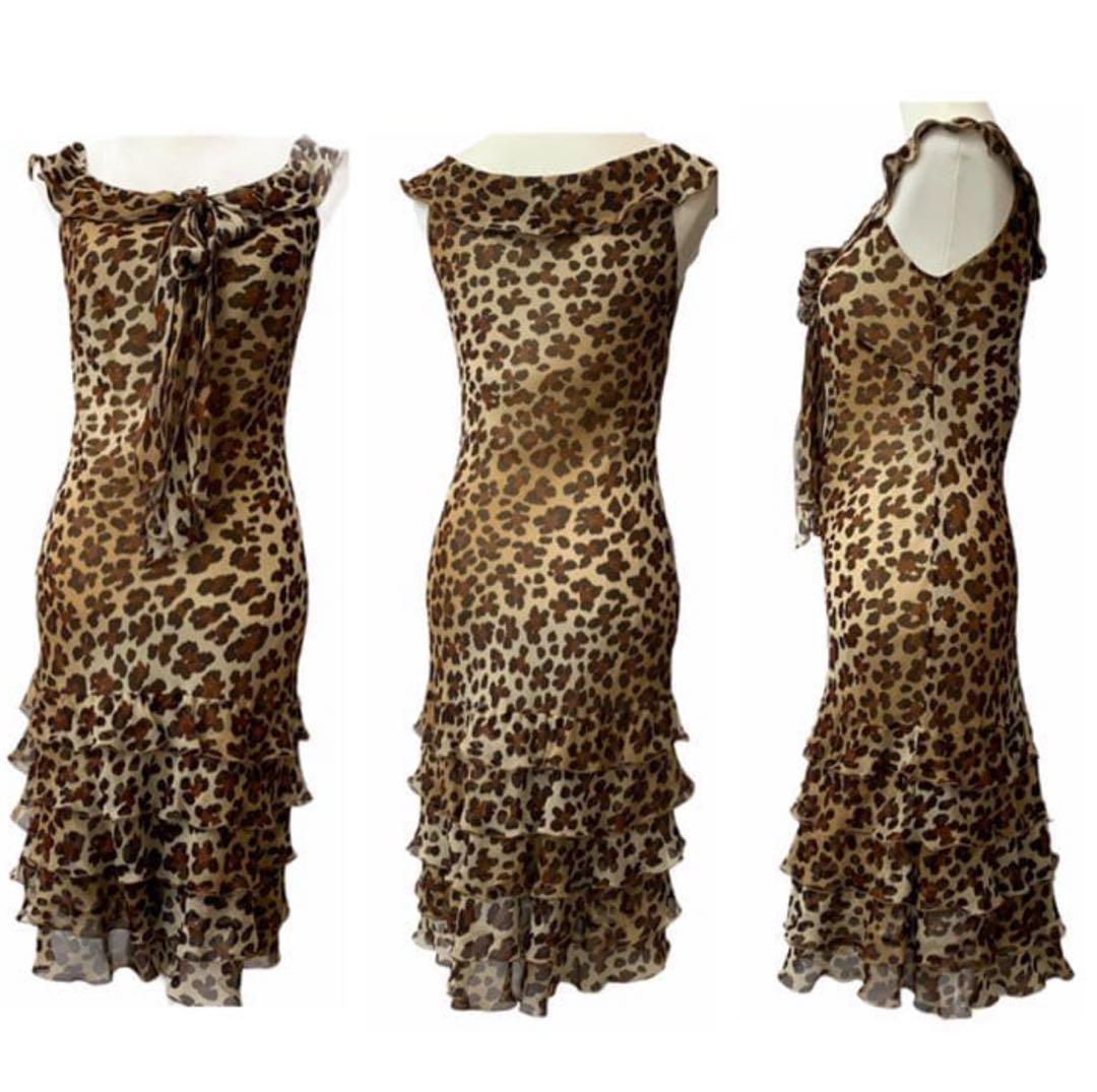 【美品】MOSCHINO CHEAP＆CHIC モスキーノ　総柄シルクワンピース