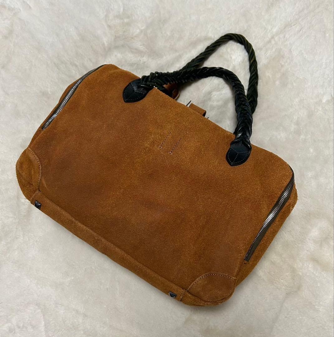GOLDEN /ゴールデングース/ボストンバッグ/スウェード/ブラウン