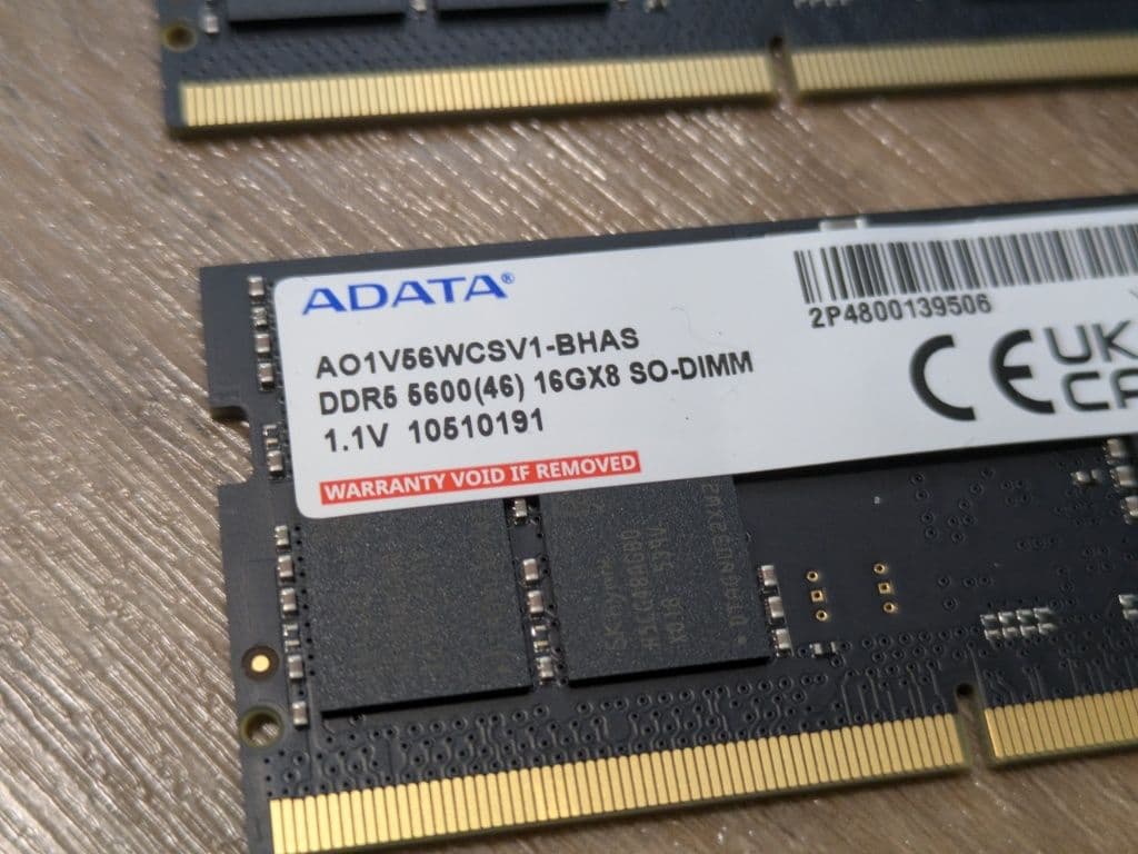 【美品】ADATA DDR5 16GBx2枚（32GB） SO-DIMM メモリ