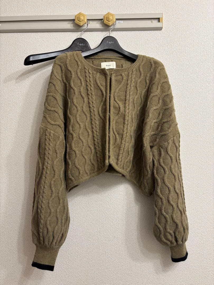 トップス eaphi CABLE KNIT CARDIGAN