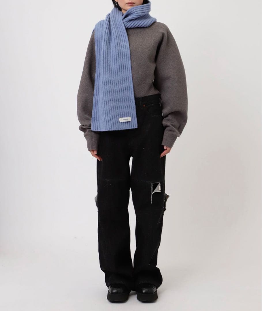 【新品未使用】Todayful Rib Knit Muffler アイスブルー