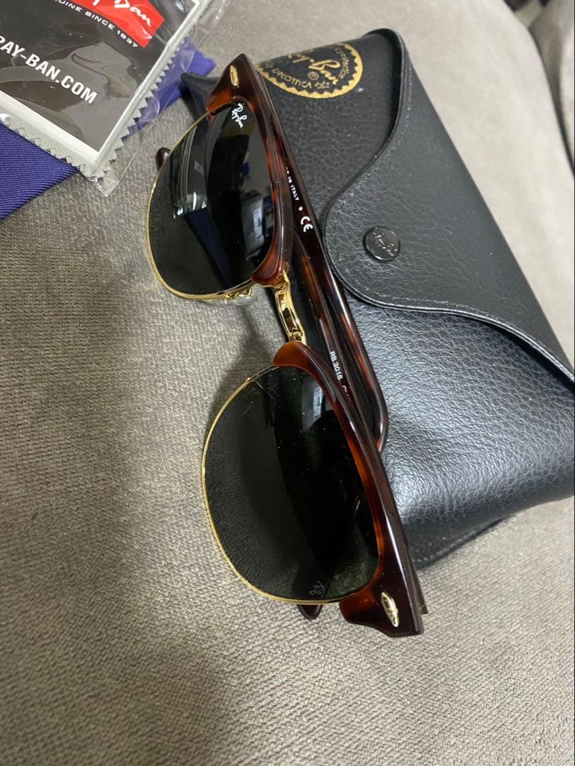 Ray-Ban Clubmaster サングラス ブラウン/ゴールド　レイバン