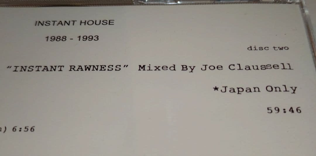 洋楽 INSTANT HOUSE 1988-1993 JOE CLAUSSELL