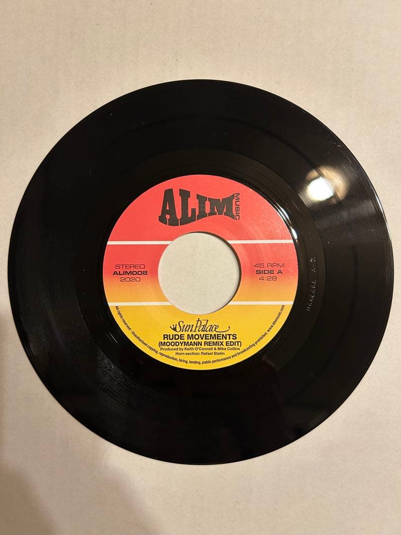 【7インチ】Sun Palace Rude Movements レコード
