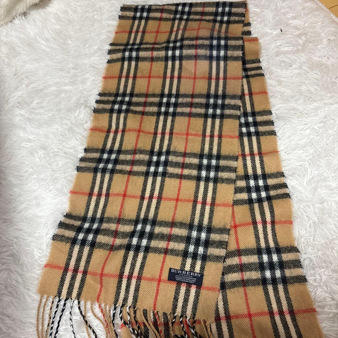 BURBERRY カシミヤマフラー ノバチェック 英国製