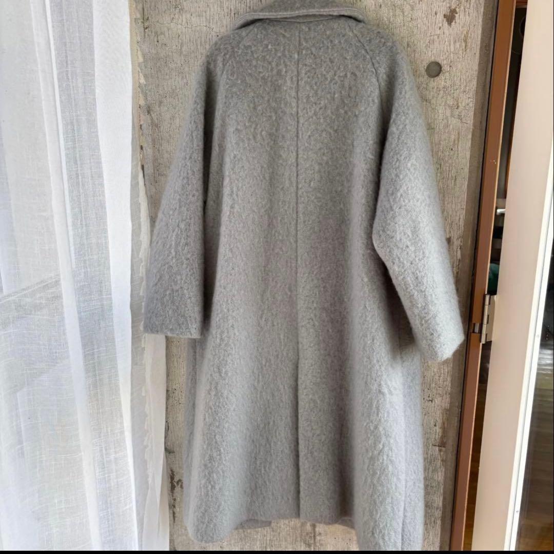 【美品】PLST プラステ　シャギーチェスターコート グレーロングコート　M