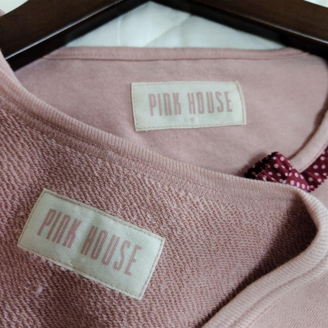 専用　PINKHOUSEピンクハウス❤️ロゴ入りアンサンブル　リボン M