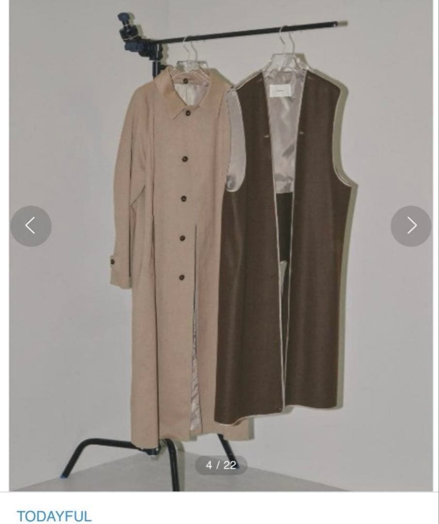 美品　TODAYFUL raglan twill coat 36 早い者勝ち
