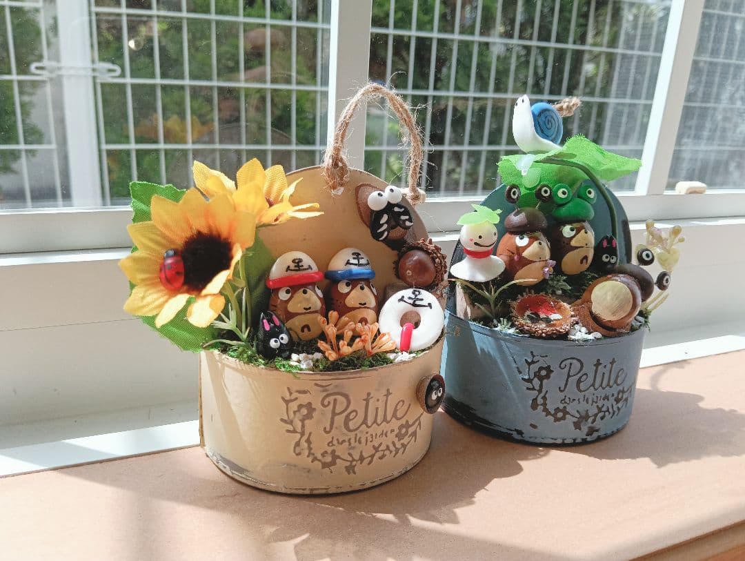 専用です！✾どんぐりアート　くまさん　リメ缶オブジェ壁掛け　リース✾