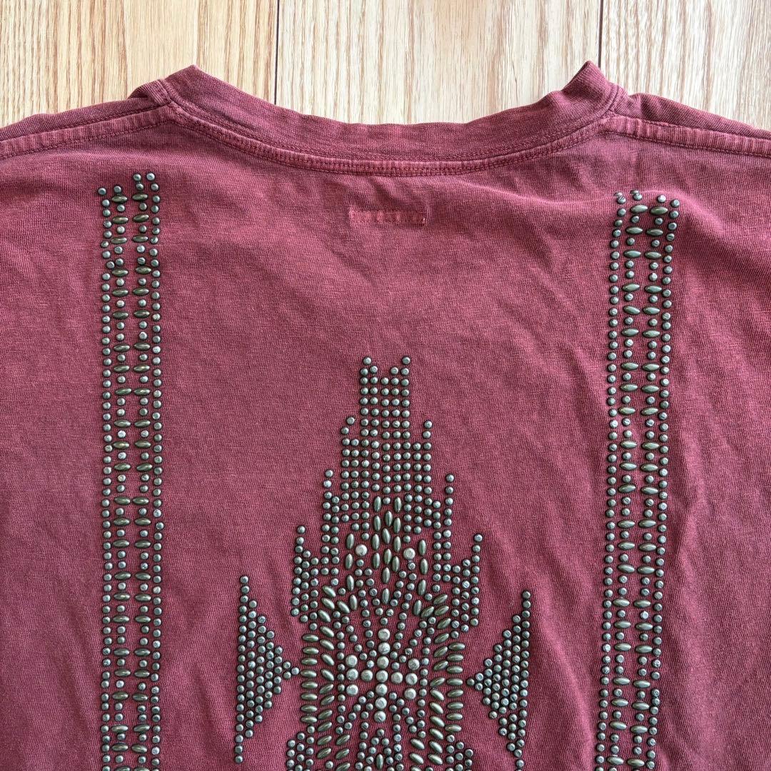 KAPITAL キャピタル スタッズ Tシャツ ボルドー 日本製