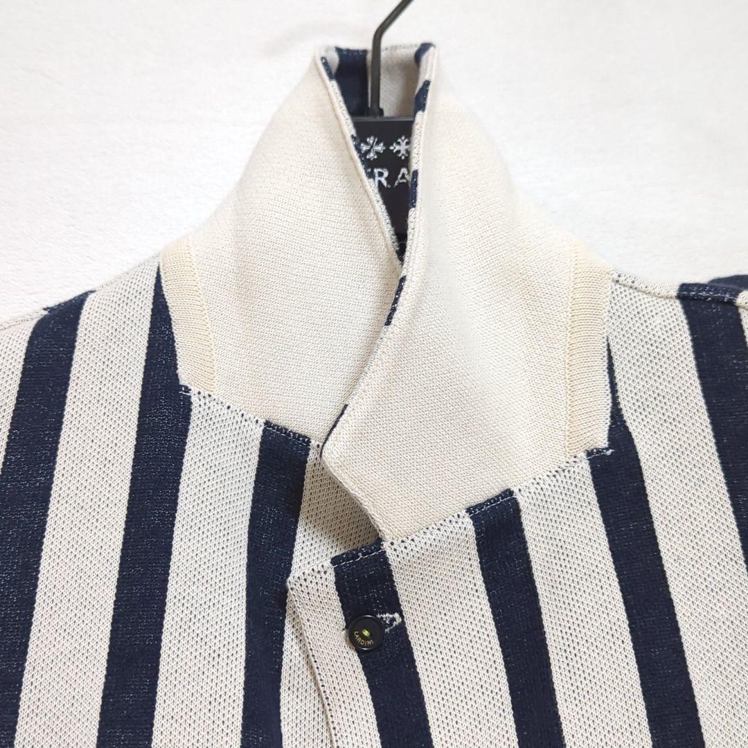 美品 XL 近年 LARDINI リネン テーラードジャケット ブートニエール