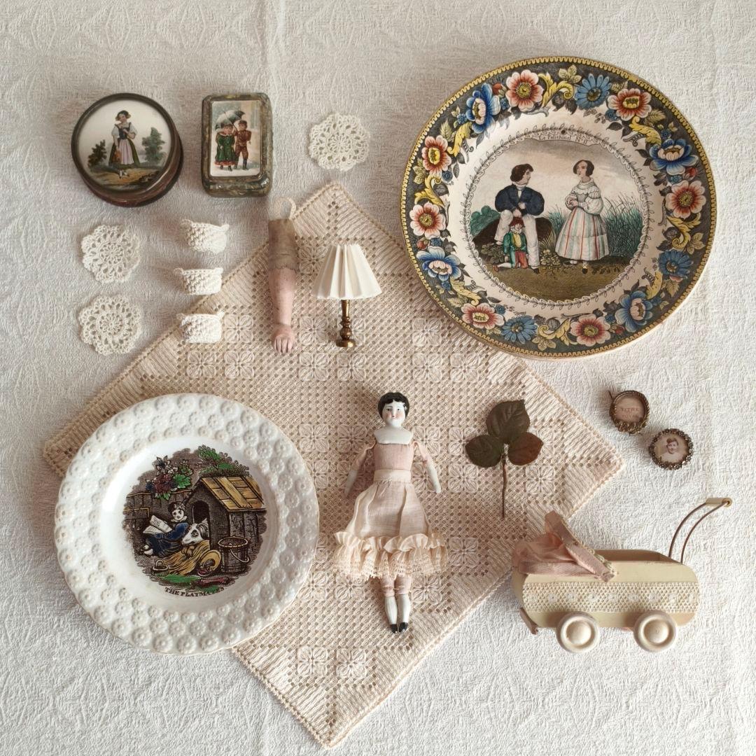 * vintage doll ୨୧ * 小さな チャイナヘッドドールさん