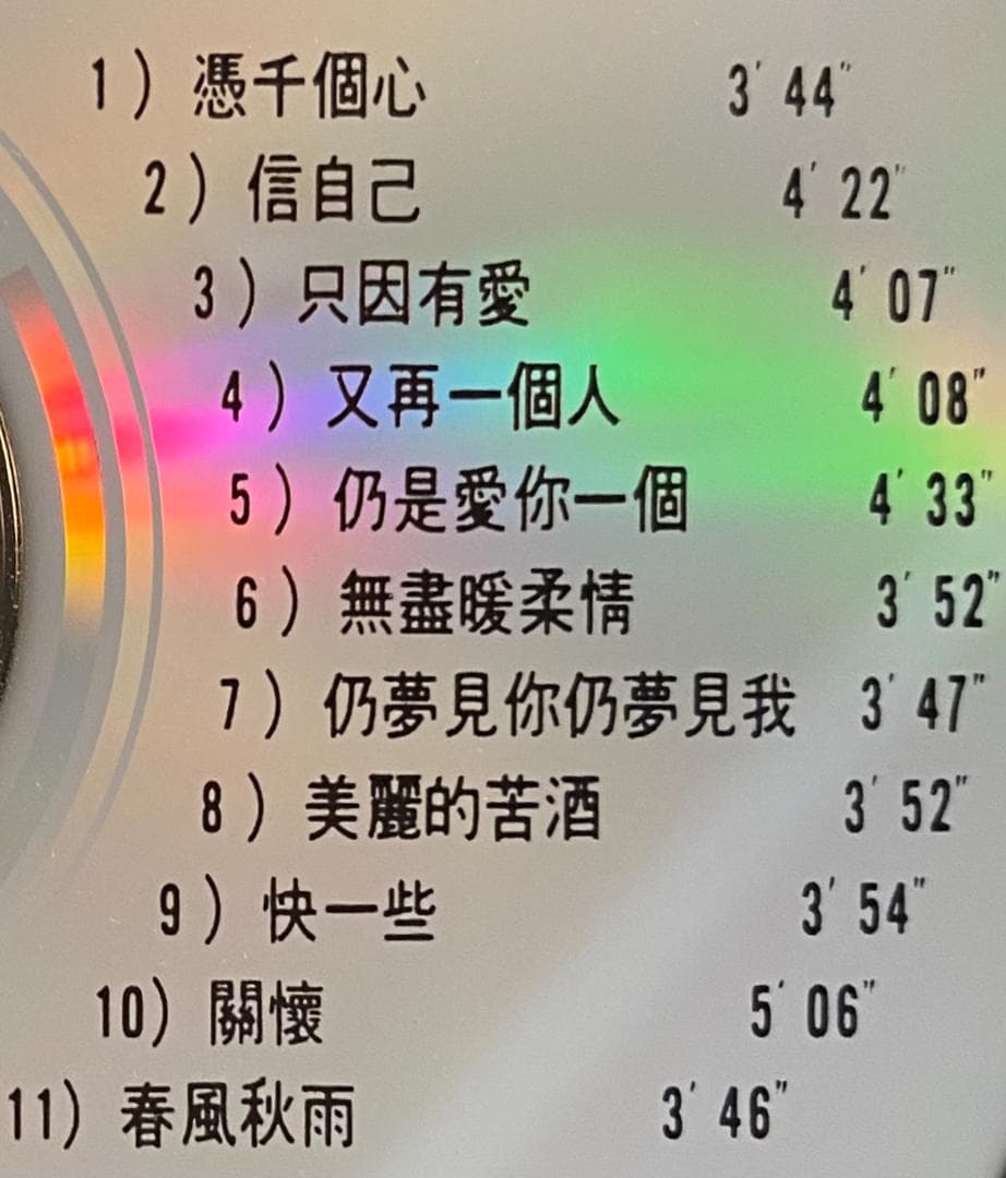 廃盤CD－葉倩文 サリー・イップ・1991年広東語アルバム「關懷」Warner