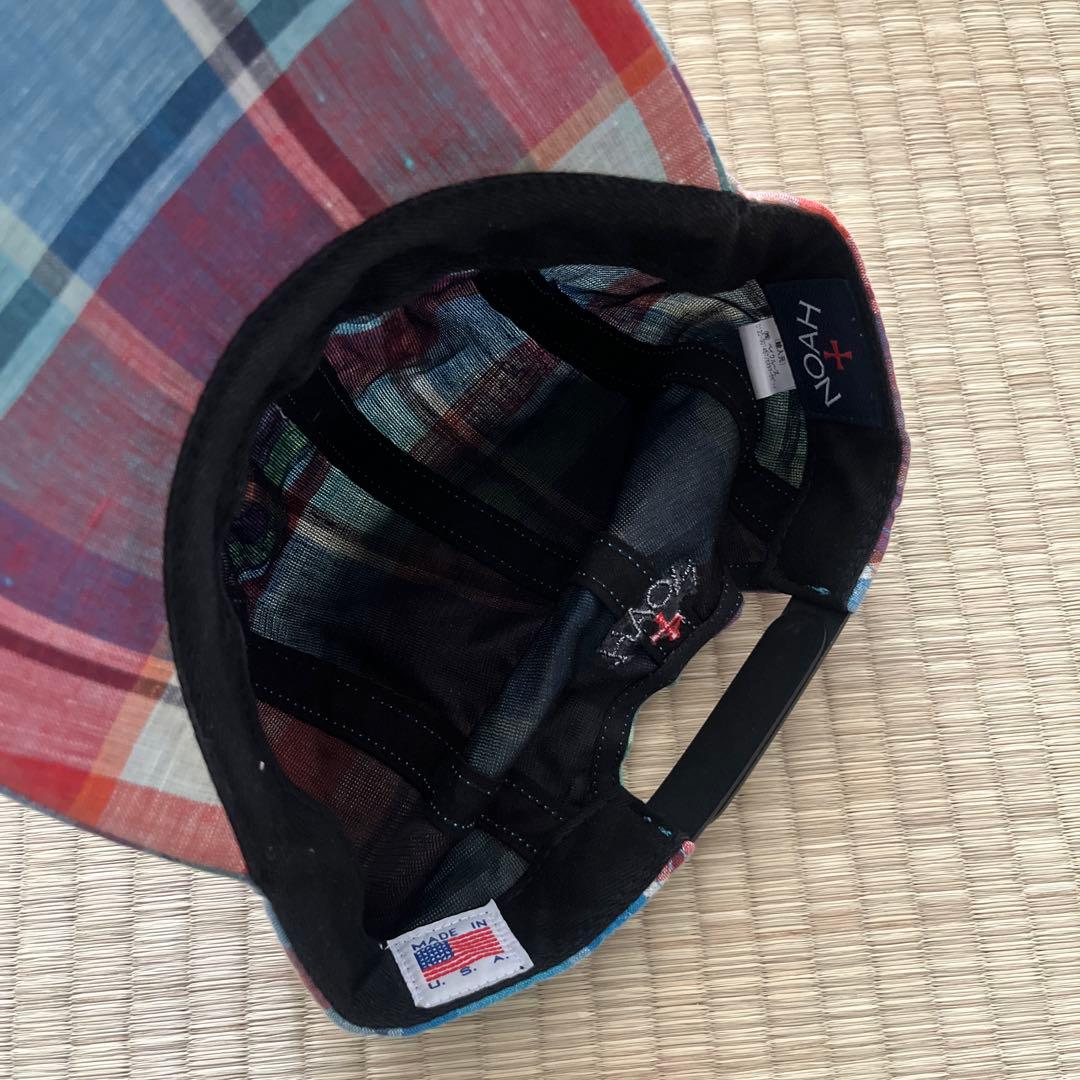 帽子 NOAH Linen Madras Check Cap