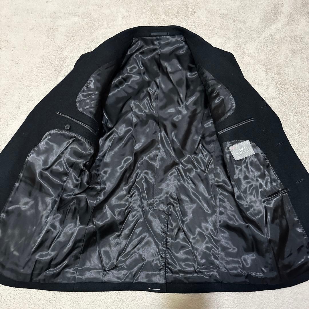 N*u様 美品 LACOSTE ラコステ テーラードジャケット シングル ブラッ