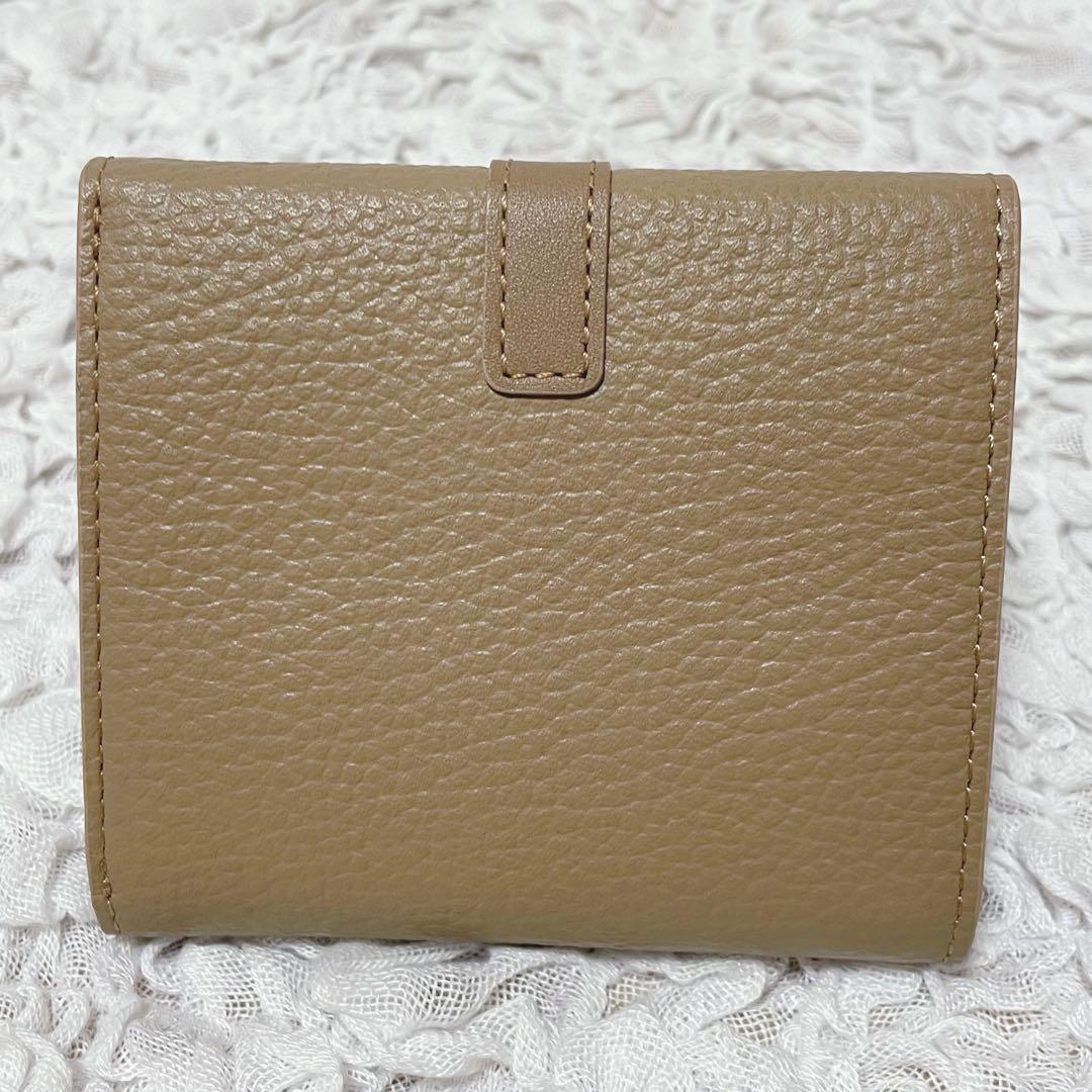 未使用品✨russet ラウンドフラップミニウォレット モカ　三つ折り