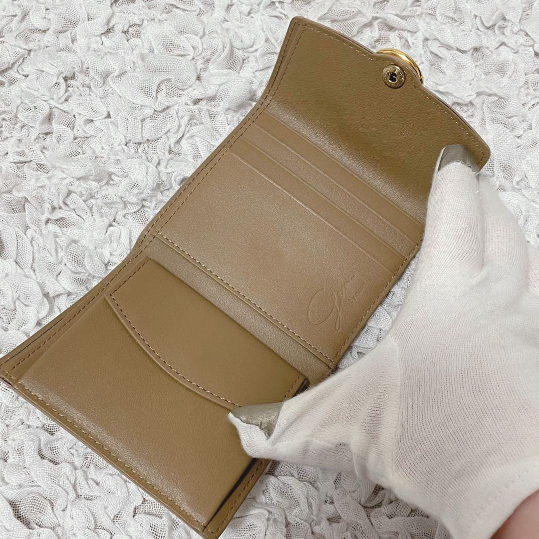 未使用品✨russet ラウンドフラップミニウォレット モカ　三つ折り