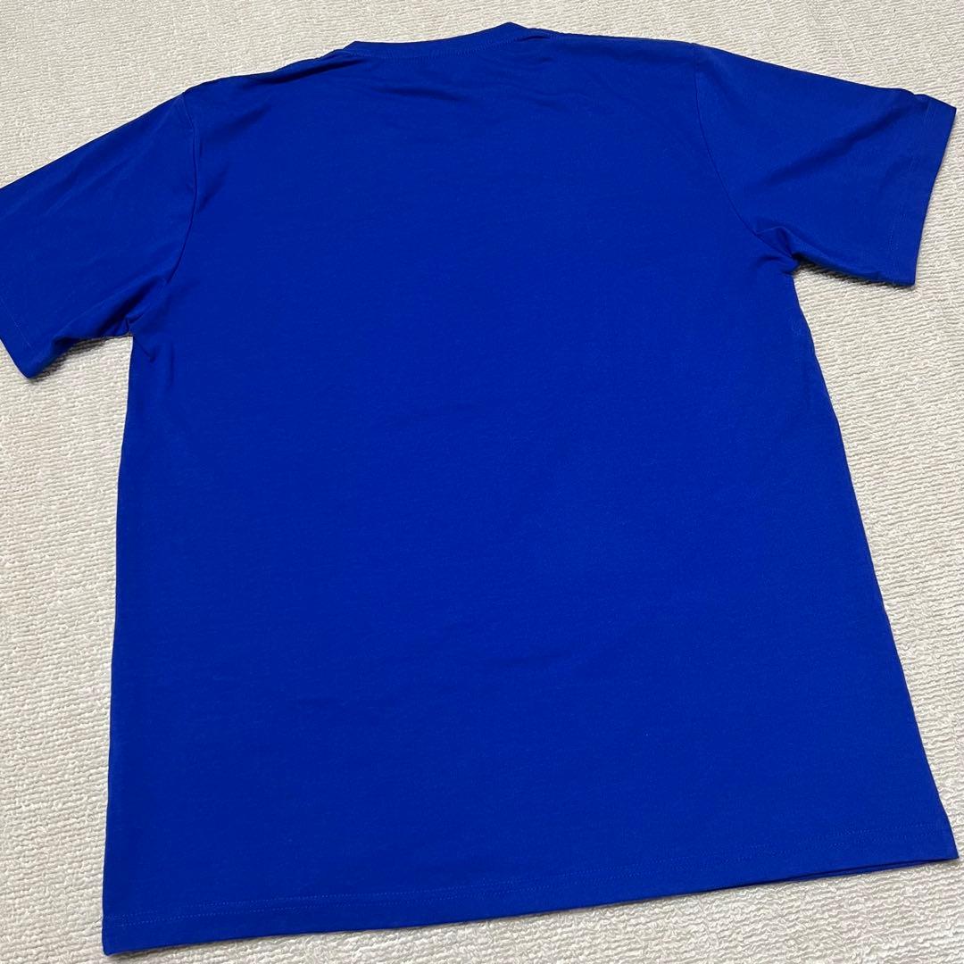 シ*マ様 シュプリーム ロゴプリント 半袖 Tシャツ 大きいサイズ ブルー メン