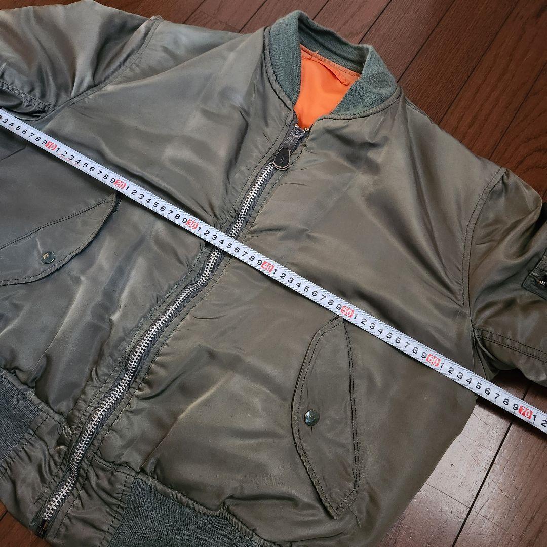 80s-90s ALPHA製MA-1 /USA製　Lカーキ