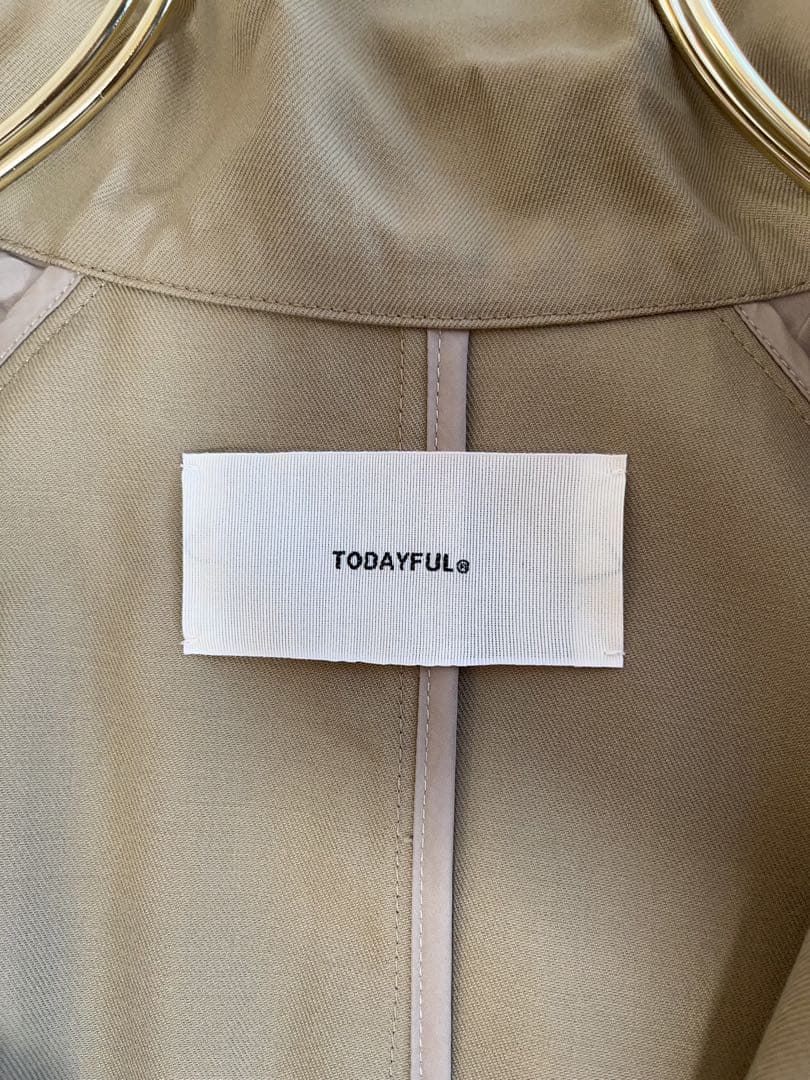 極美品　TODAYFUL スタンドカラートレンチコート　38