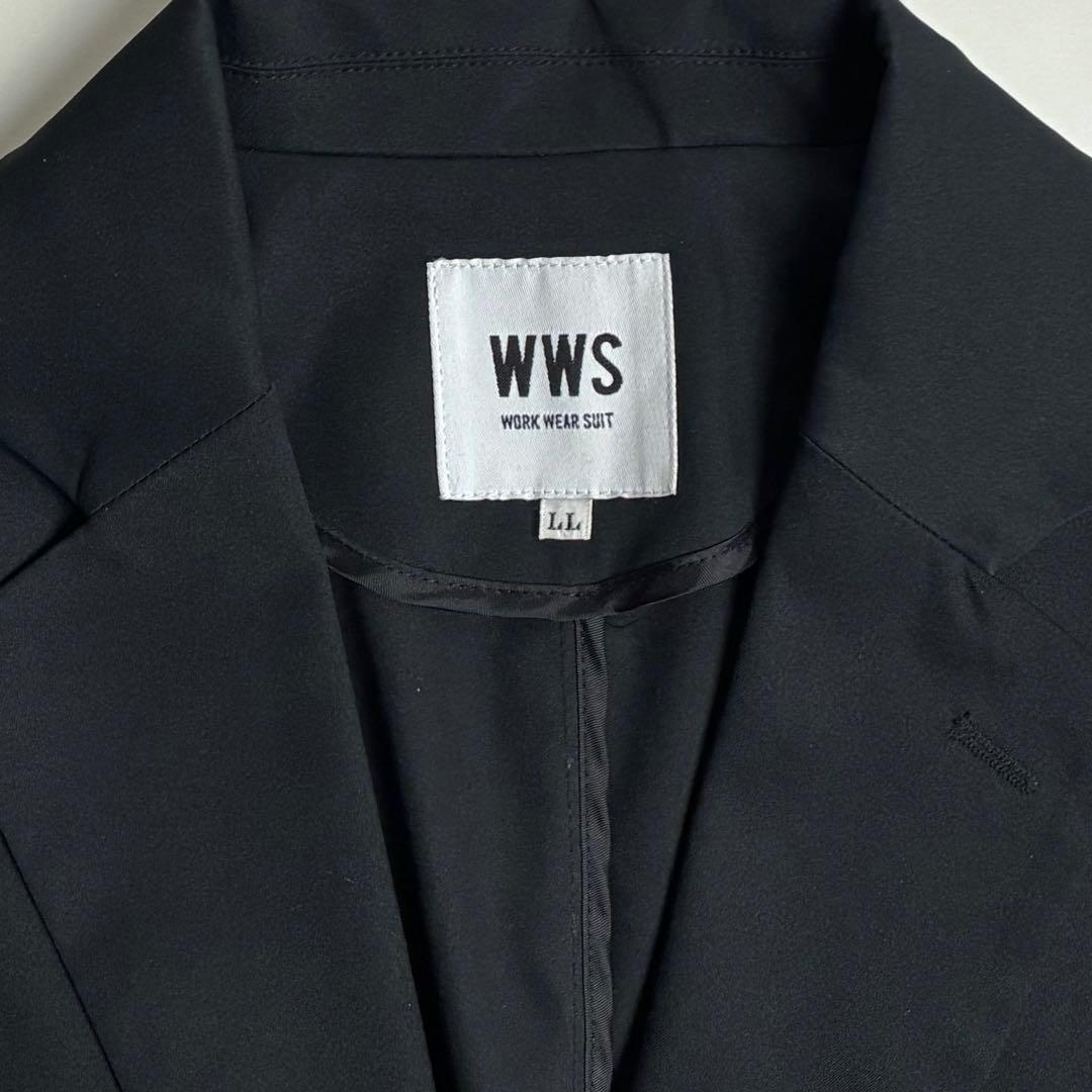 【極美品】WWS/ワークウェアスーツ/ストレッチテーラードライトジャケット/LL