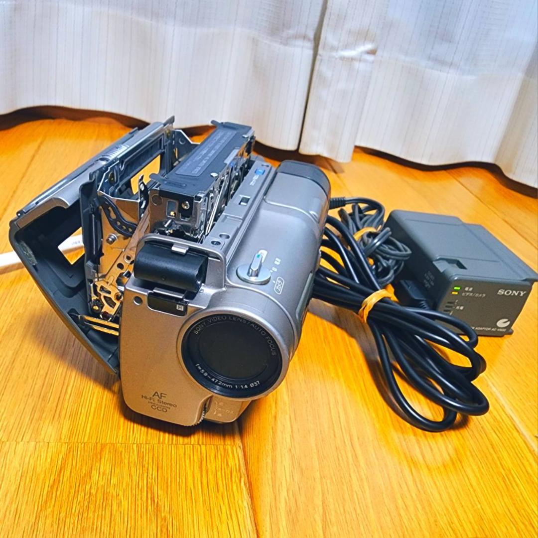 【動作確認済】SONY 高画質 Hi8 ビデオカメラ ACアダプタ セット