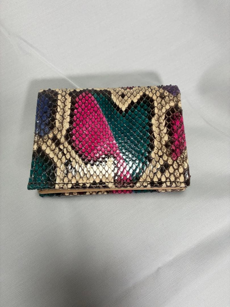 GUCCI ダブルG パイソン マルチカラー スモールウォレット 二つ折り財布