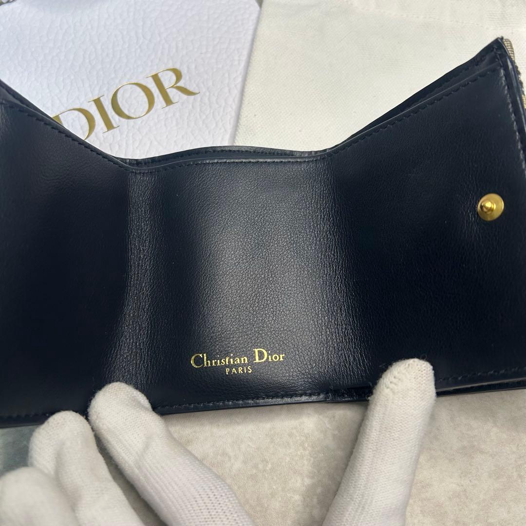極美品✨クリスチャンディオール キャンバス ロゴ モンテーニュ 三つ折り財布