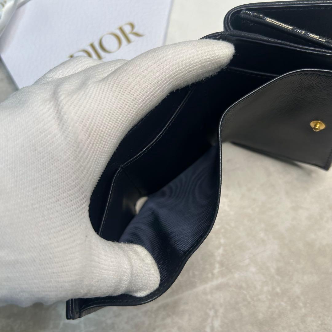 極美品✨クリスチャンディオール キャンバス ロゴ モンテーニュ 三つ折り財布