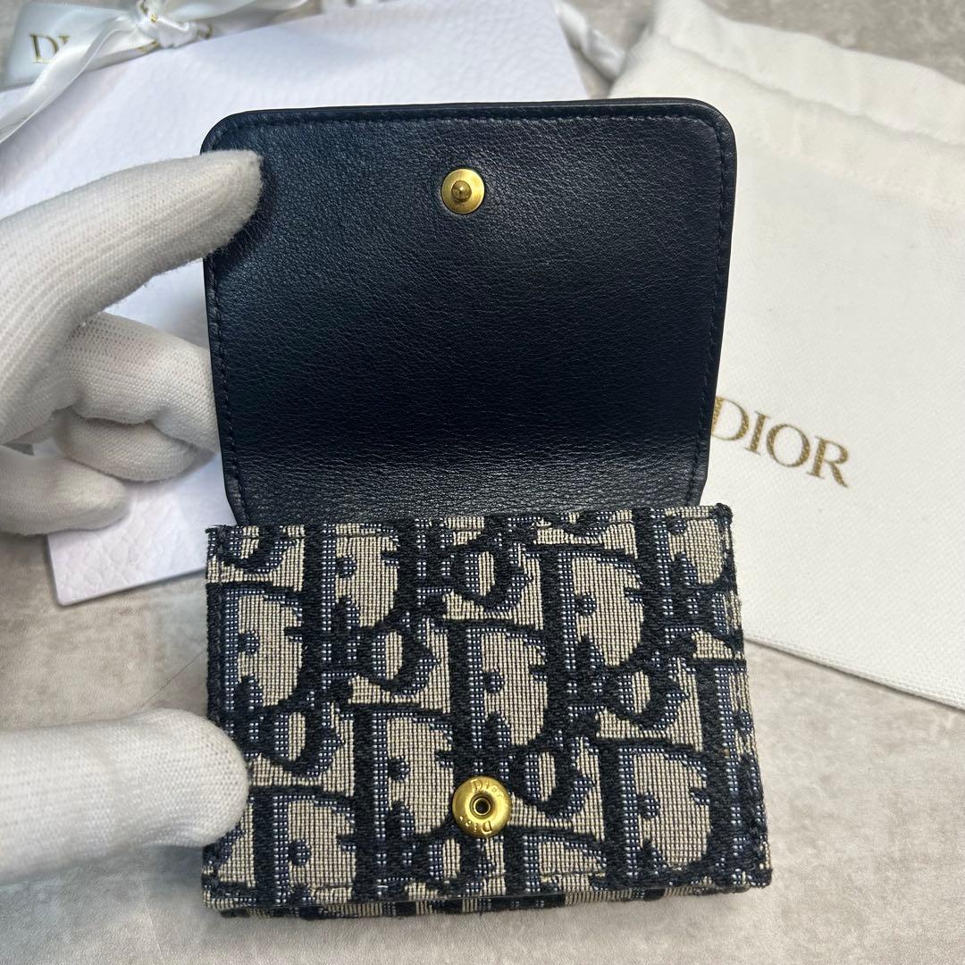 極美品✨クリスチャンディオール キャンバス ロゴ モンテーニュ 三つ折り財布