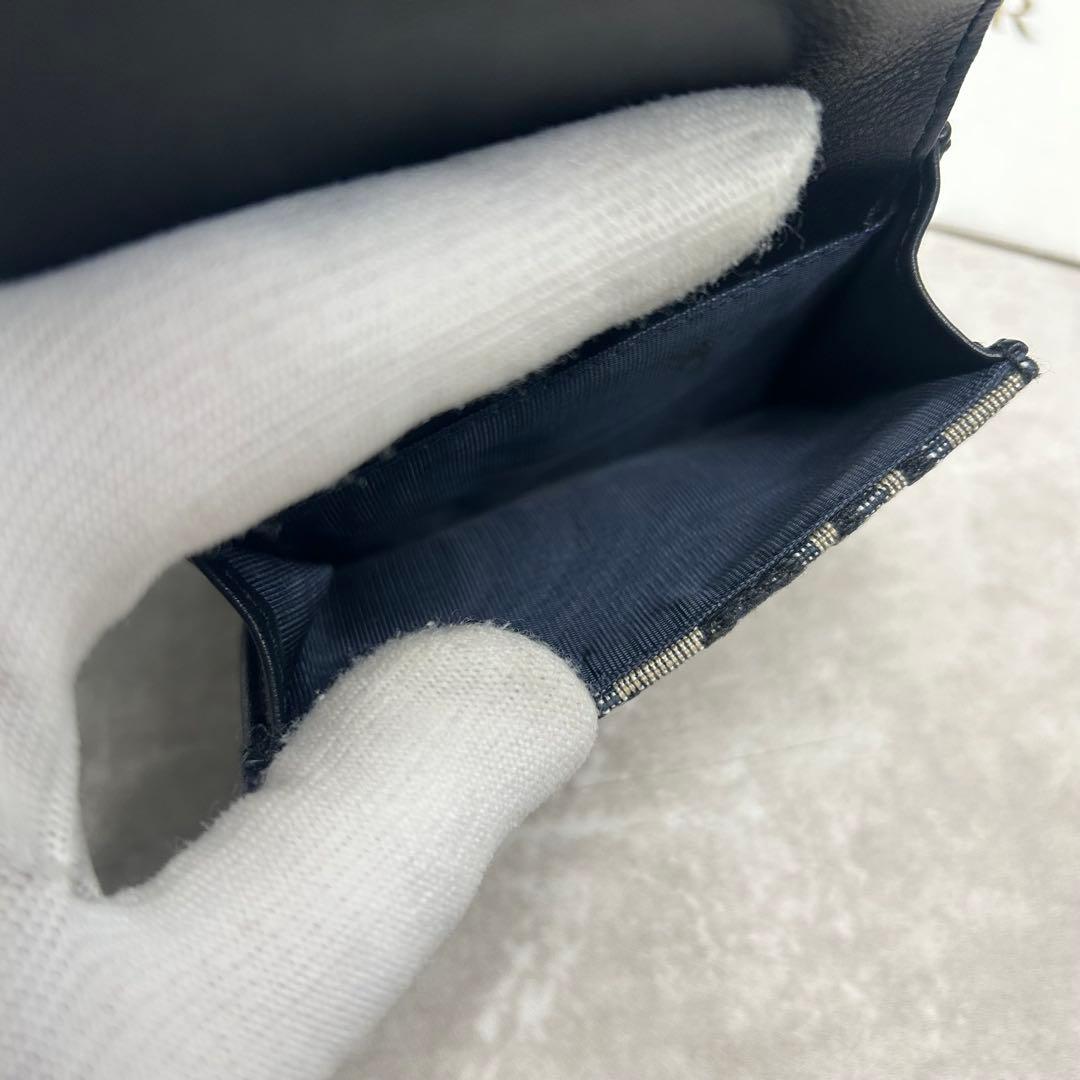極美品✨クリスチャンディオール キャンバス ロゴ モンテーニュ 三つ折り財布