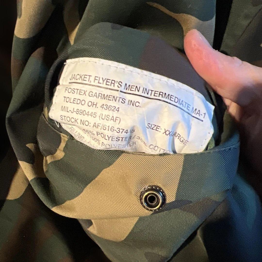 fostex garments MA-1 迷彩 camo XXL ラフシモンズ