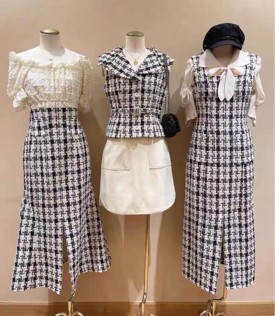 deicy ME&ME COUTUREチェック柄ノースリーブワンピース　サイズ1