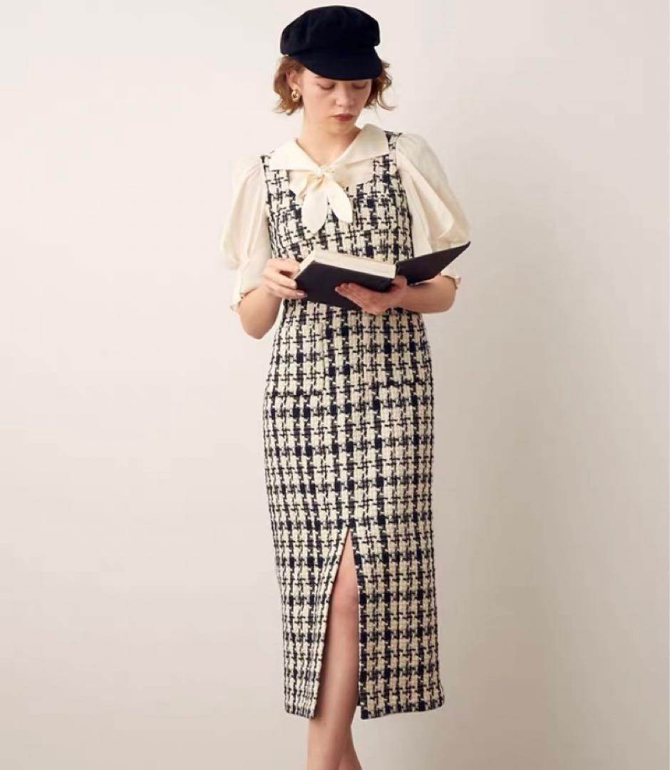 deicy ME&ME COUTUREチェック柄ノースリーブワンピース　サイズ1