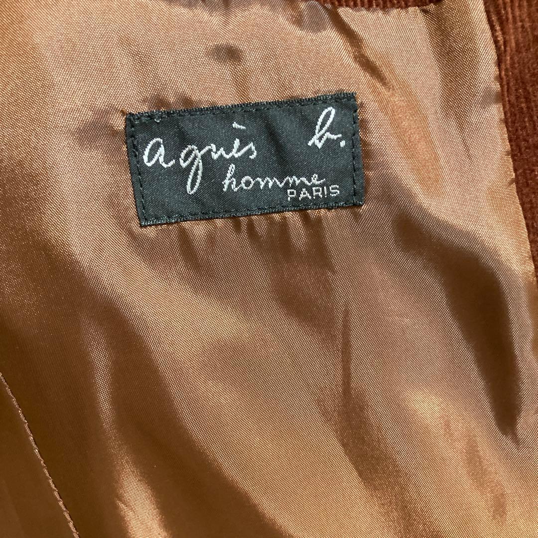 agnès b. ブラウンジャケット セットアップ　コーデュロイ