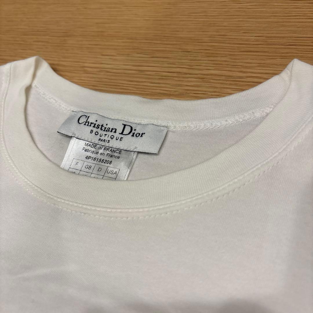 【Dior】ディオール　半袖Tシャツ　ロゴ　ストーン付き　J'ADORE