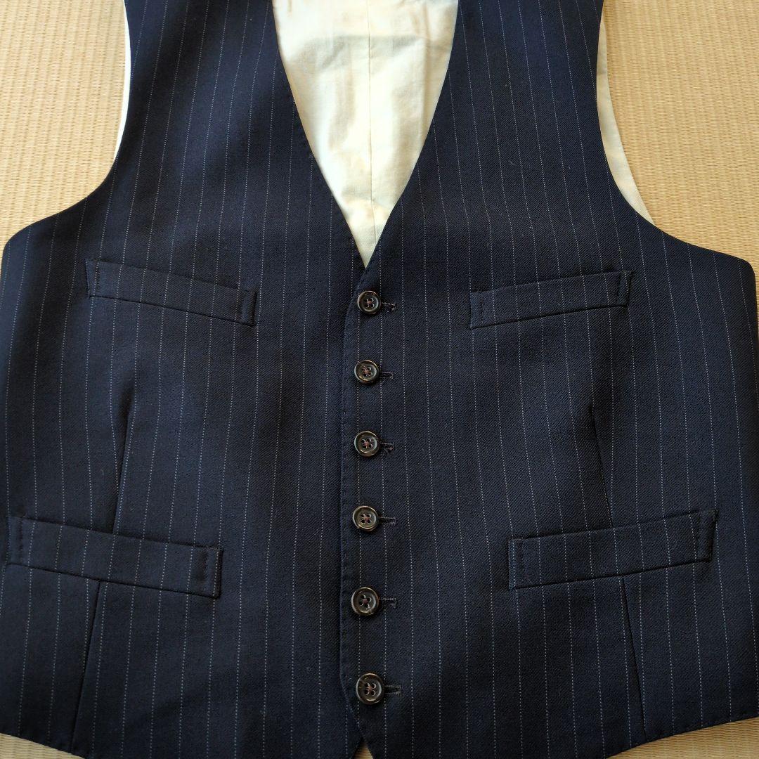 RalphLauren ラルフローレン ベスト　ジレ ダークブルー ストライプ