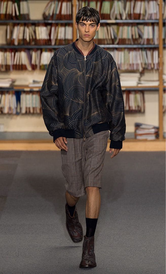 DRIES VAN NOTEN 18SS 総柄ブルゾン　リバーシブル