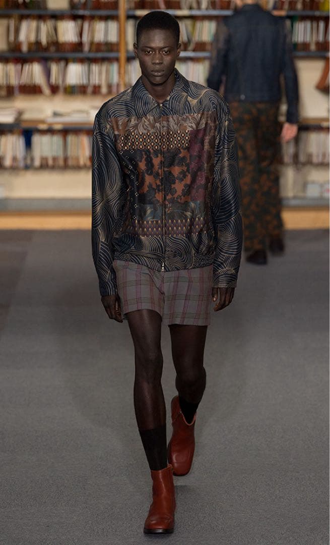 DRIES VAN NOTEN 18SS 総柄ブルゾン　リバーシブル