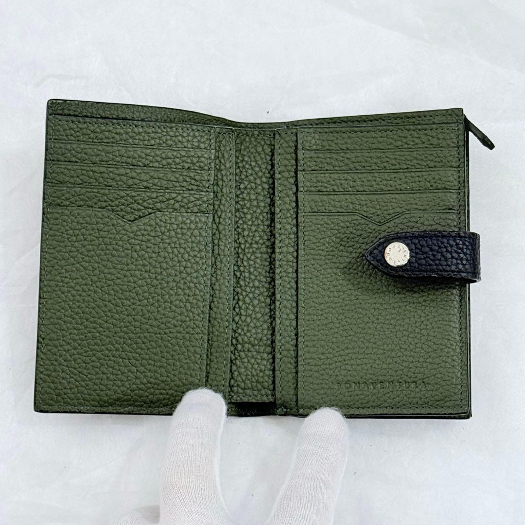 未使用品✨　ボナベンチュラ　二つ折り財布　ベルテッドミディアム　レザー