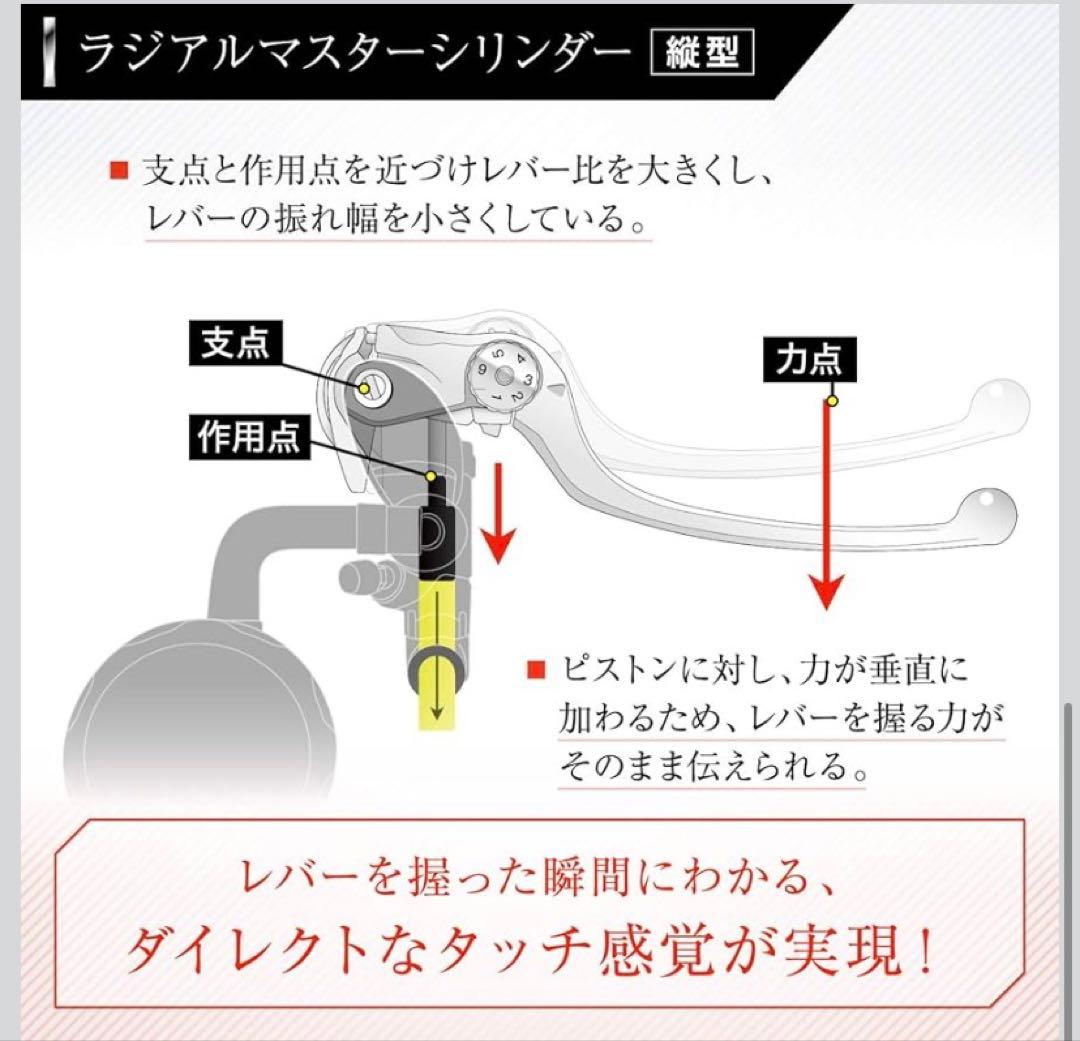 DAYTONA ラジアルブレーキマスターシリンダ19mm（横型5/8インチ相当）