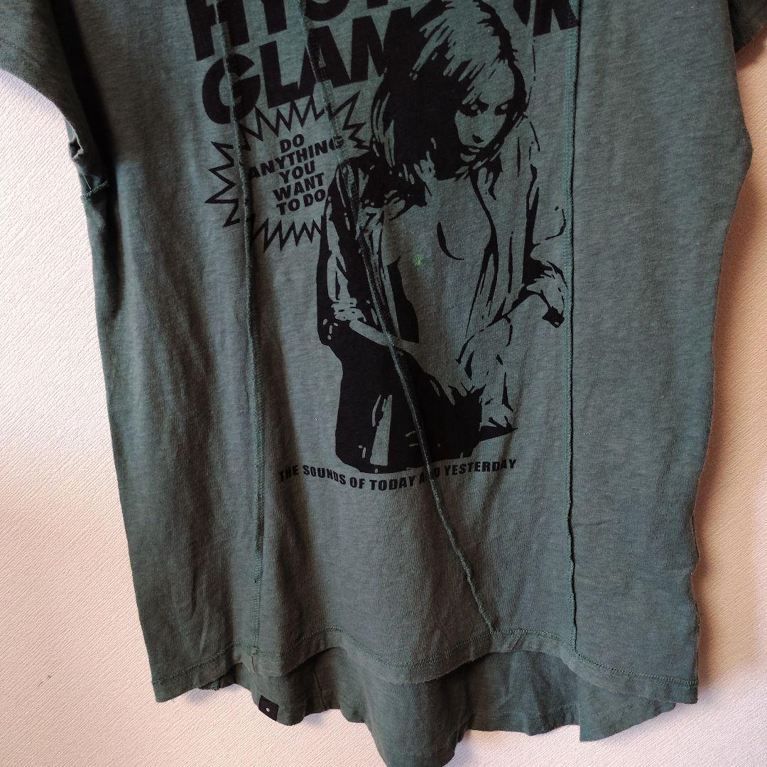 銀棚上　HYSTERIC GLAMOUR グリーンプリントTシャツ フリーサイズ