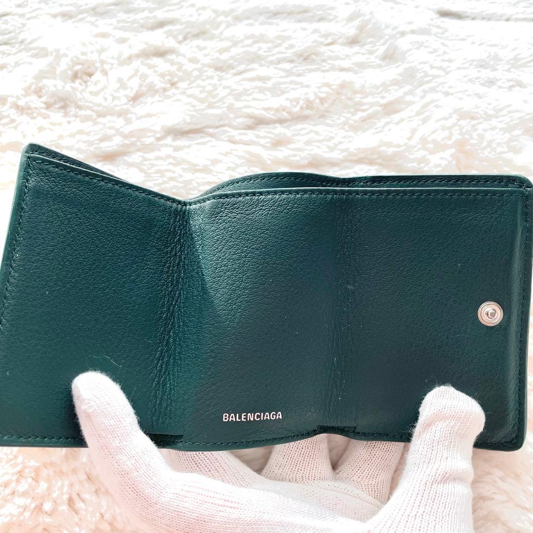 BALENCIAGA 三つ折り財布 ダークグリーン